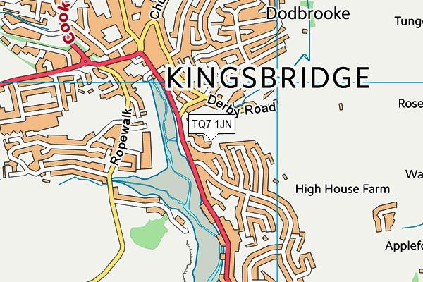 TQ7 1JN map - OS VectorMap District (Ordnance Survey)