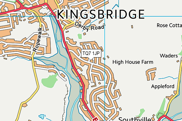 TQ7 1JP map - OS VectorMap District (Ordnance Survey)
