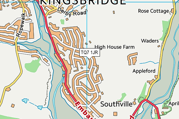TQ7 1JR map - OS VectorMap District (Ordnance Survey)