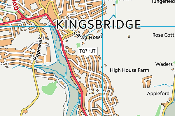 TQ7 1JT map - OS VectorMap District (Ordnance Survey)