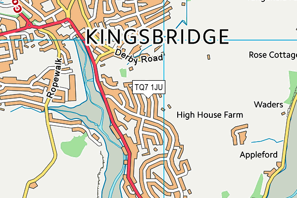 TQ7 1JU map - OS VectorMap District (Ordnance Survey)