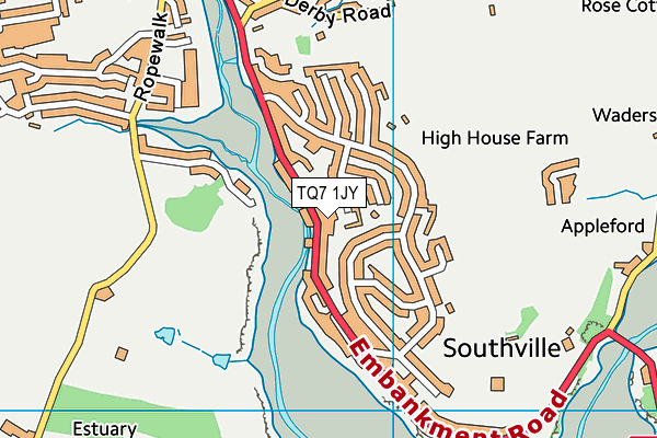 TQ7 1JY map - OS VectorMap District (Ordnance Survey) TQ7 1JY map - OS VectorMap District (Ordnance Survey)