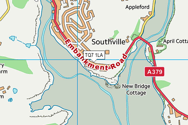 TQ7 1LA map - OS VectorMap District (Ordnance Survey)