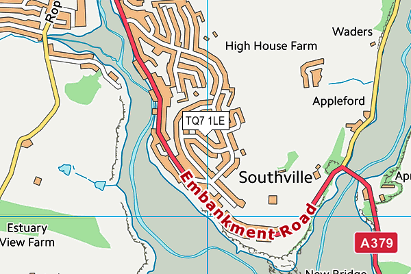 TQ7 1LE map - OS VectorMap District (Ordnance Survey)