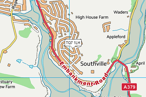 TQ7 1LH map - OS VectorMap District (Ordnance Survey) TQ7 1LH map - OS VectorMap District (Ordnance Survey)