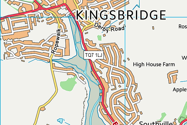 TQ7 1LJ map - OS VectorMap District (Ordnance Survey)