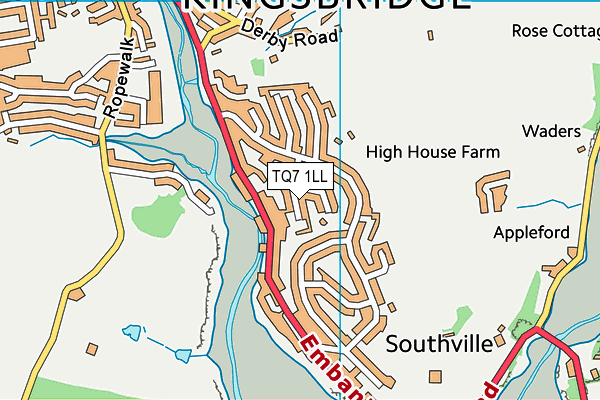 TQ7 1LL map - OS VectorMap District (Ordnance Survey)