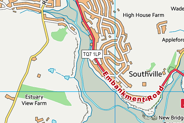 TQ7 1LP map - OS VectorMap District (Ordnance Survey)