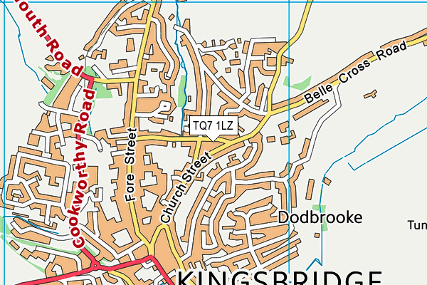 TQ7 1LZ map - OS VectorMap District (Ordnance Survey)