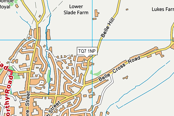 TQ7 1NP map - OS VectorMap District (Ordnance Survey) TQ7 1NP map - OS VectorMap District (Ordnance Survey)