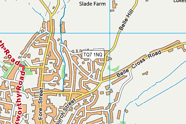 TQ7 1NQ map - OS VectorMap District (Ordnance Survey)