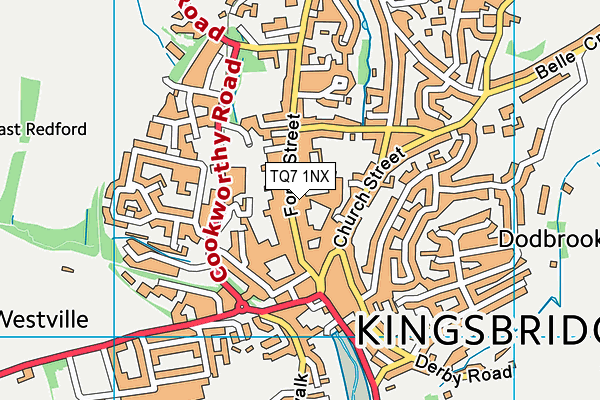 TQ7 1NX map - OS VectorMap District (Ordnance Survey)