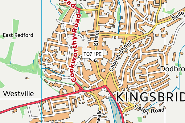 TQ7 1PE map - OS VectorMap District (Ordnance Survey)