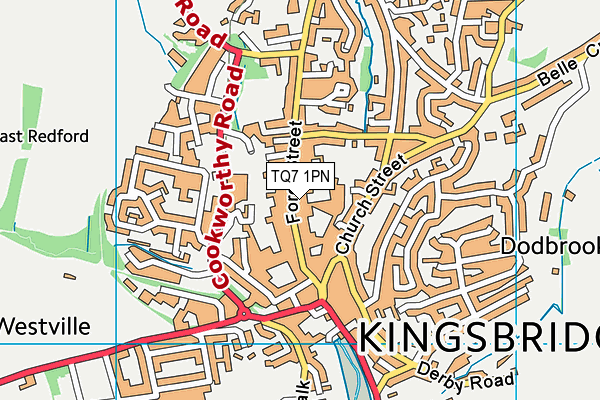 TQ7 1PN map - OS VectorMap District (Ordnance Survey)