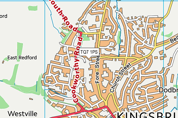 TQ7 1PS map - OS VectorMap District (Ordnance Survey)