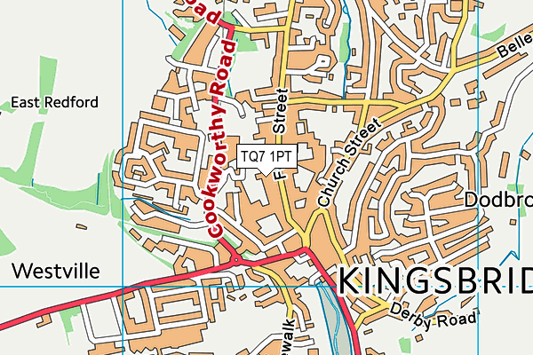 TQ7 1PT map - OS VectorMap District (Ordnance Survey)