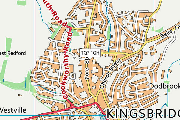 TQ7 1QH map - OS VectorMap District (Ordnance Survey)