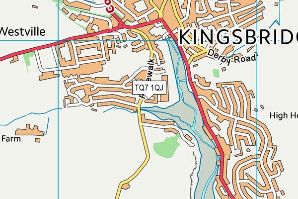 TQ7 1QJ map - OS VectorMap District (Ordnance Survey) TQ7 1QJ map - OS VectorMap District (Ordnance Survey)