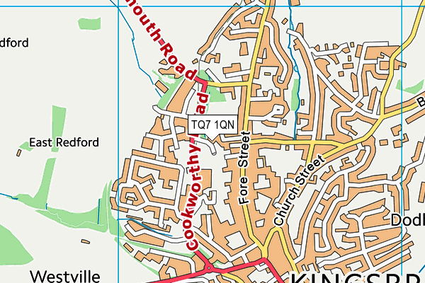 TQ7 1QN map - OS VectorMap District (Ordnance Survey)