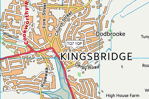 TQ7 1QP map - OS VectorMap District (Ordnance Survey)