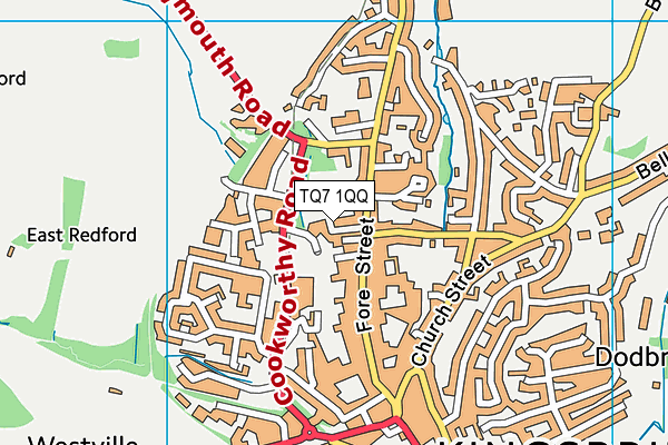 TQ7 1QQ map - OS VectorMap District (Ordnance Survey)
