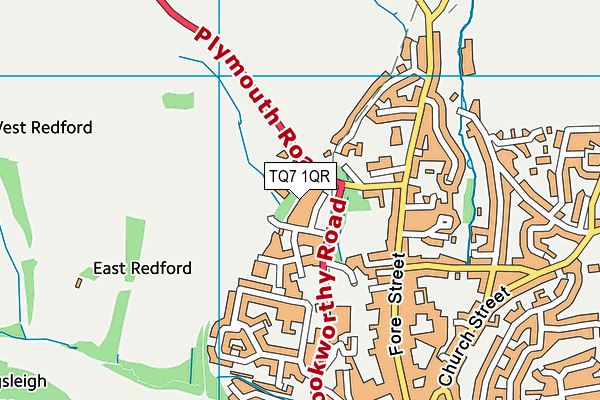 TQ7 1QR map - OS VectorMap District (Ordnance Survey)