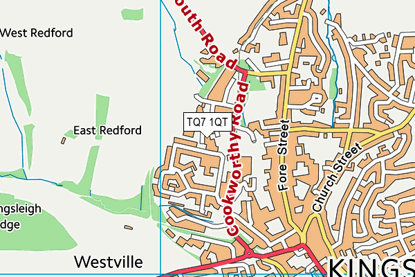 TQ7 1QT map - OS VectorMap District (Ordnance Survey)