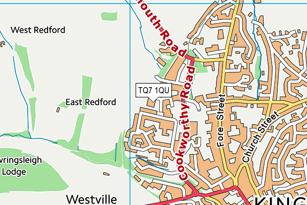 TQ7 1QU map - OS VectorMap District (Ordnance Survey)