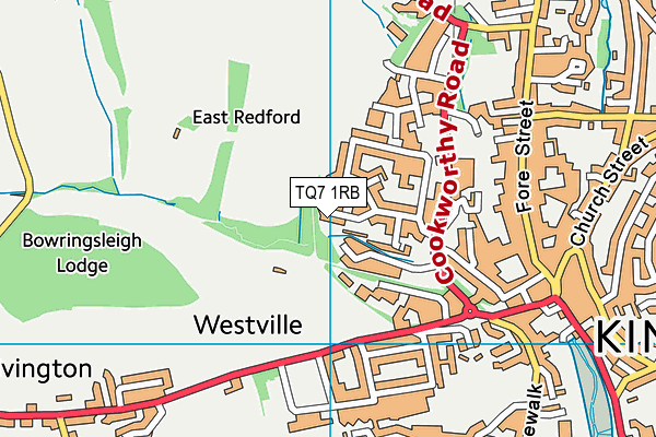 TQ7 1RB map - OS VectorMap District (Ordnance Survey)