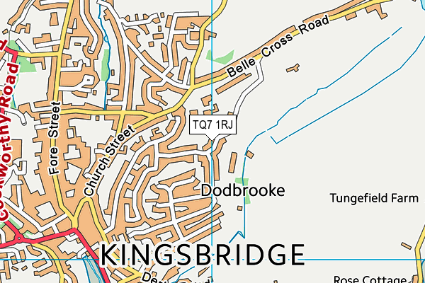 TQ7 1RJ map - OS VectorMap District (Ordnance Survey)