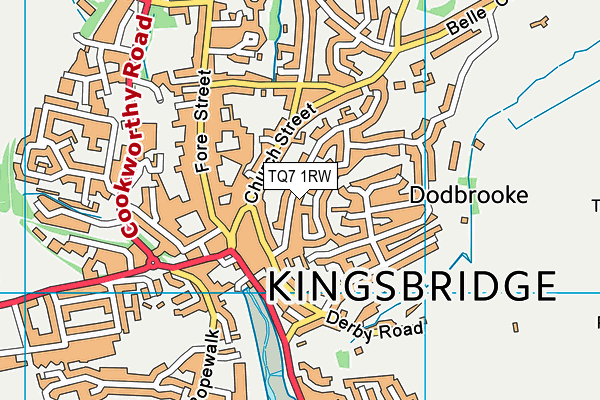TQ7 1RW map - OS VectorMap District (Ordnance Survey)