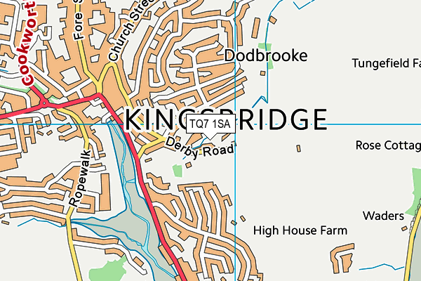 TQ7 1SA map - OS VectorMap District (Ordnance Survey)