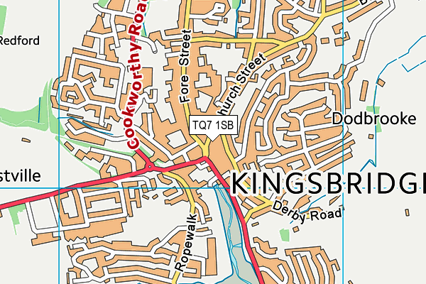 TQ7 1SB map - OS VectorMap District (Ordnance Survey)