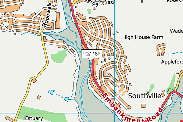 TQ7 1SP map - OS VectorMap District (Ordnance Survey)