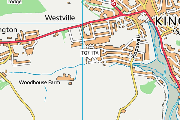 TQ7 1TA map - OS VectorMap District (Ordnance Survey)