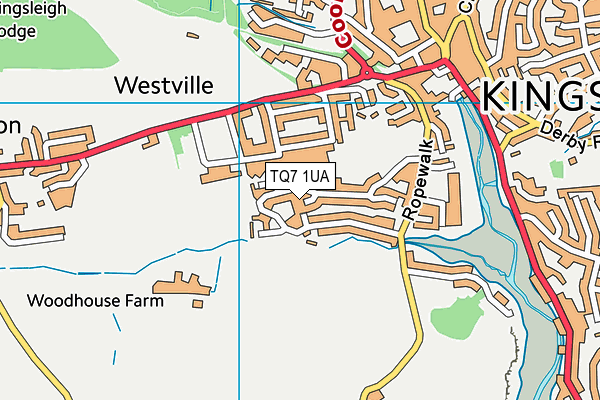 TQ7 1UA map - OS VectorMap District (Ordnance Survey) TQ7 1UA map - OS VectorMap District (Ordnance Survey)