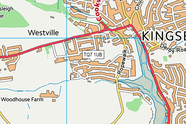 TQ7 1UB map - OS VectorMap District (Ordnance Survey) TQ7 1UB map - OS VectorMap District (Ordnance Survey)