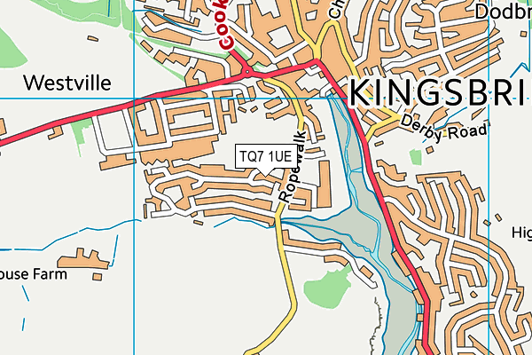 TQ7 1UE map - OS VectorMap District (Ordnance Survey)