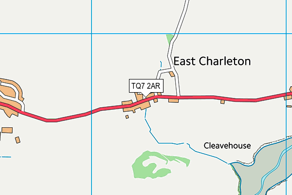 TQ7 2AR map - OS VectorMap District (Ordnance Survey) TQ7 2AR map - OS VectorMap District (Ordnance Survey)