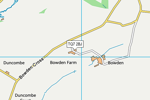 TQ7 2BJ map - OS VectorMap District (Ordnance Survey) TQ7 2BJ map - OS VectorMap District (Ordnance Survey)
