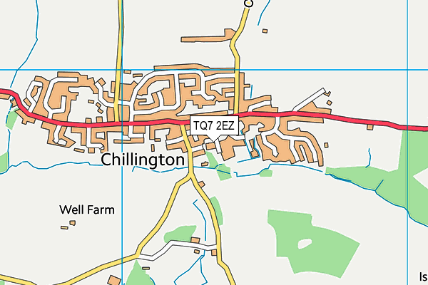 TQ7 2EZ map - OS VectorMap District (Ordnance Survey)