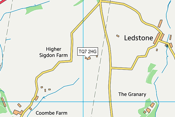 TQ7 2HG map - OS VectorMap District (Ordnance Survey) TQ7 2HG map - OS VectorMap District (Ordnance Survey)