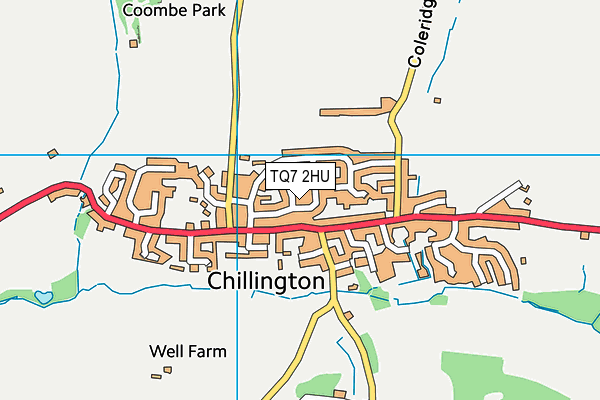 TQ7 2HU map - OS VectorMap District (Ordnance Survey)