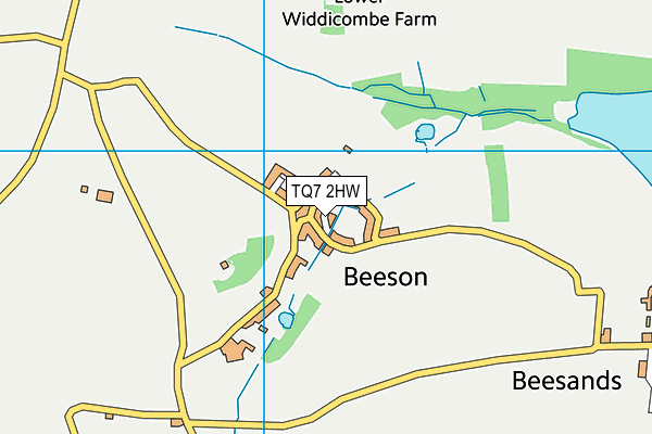 TQ7 2HW map - OS VectorMap District (Ordnance Survey)