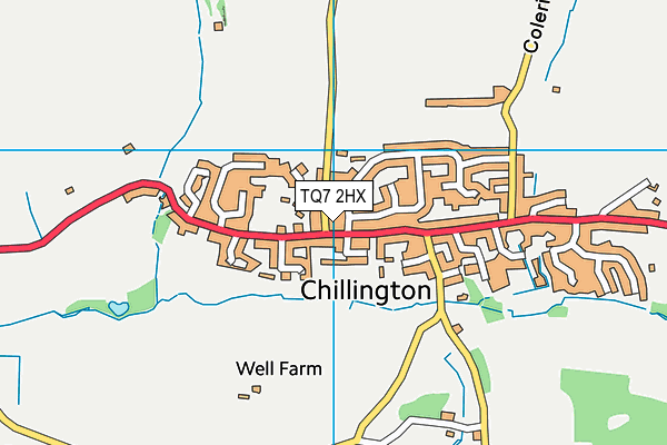 TQ7 2HX map - OS VectorMap District (Ordnance Survey)