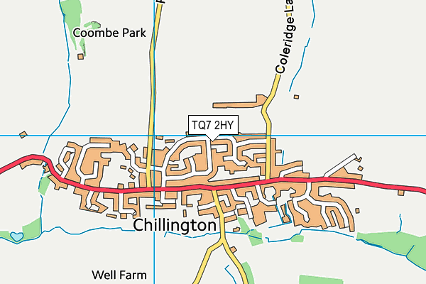 TQ7 2HY map - OS VectorMap District (Ordnance Survey)
