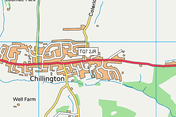 TQ7 2JR map - OS VectorMap District (Ordnance Survey)