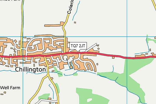 TQ7 2JT map - OS VectorMap District (Ordnance Survey) TQ7 2JT map - OS VectorMap District (Ordnance Survey)