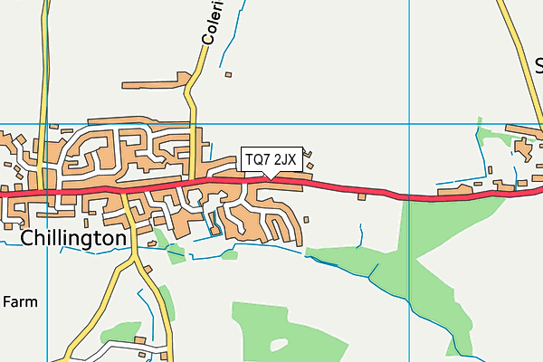 TQ7 2JX map - OS VectorMap District (Ordnance Survey)