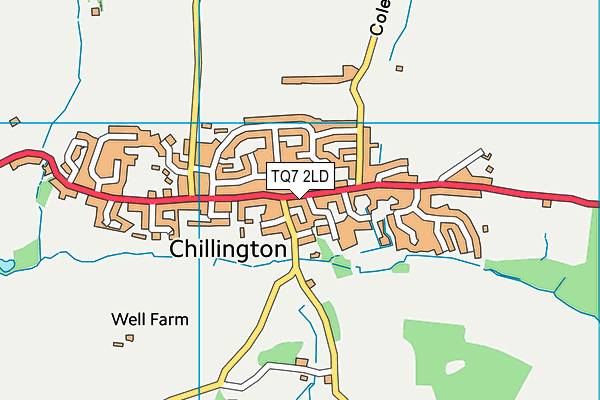 TQ7 2LD map - OS VectorMap District (Ordnance Survey)